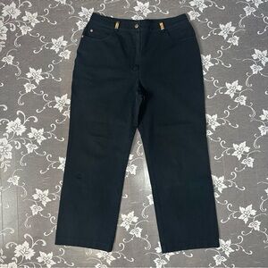 St. John Sport Black Cropped Jeans Sz 10